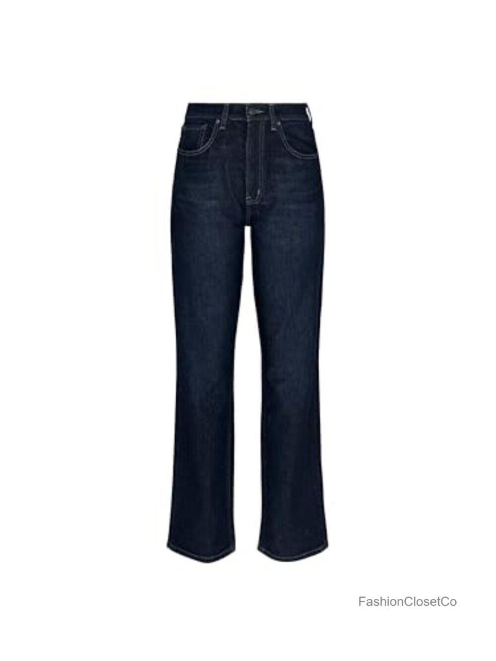 90's Straight Leg Jeans High Rise Stretchable Cotton Blend